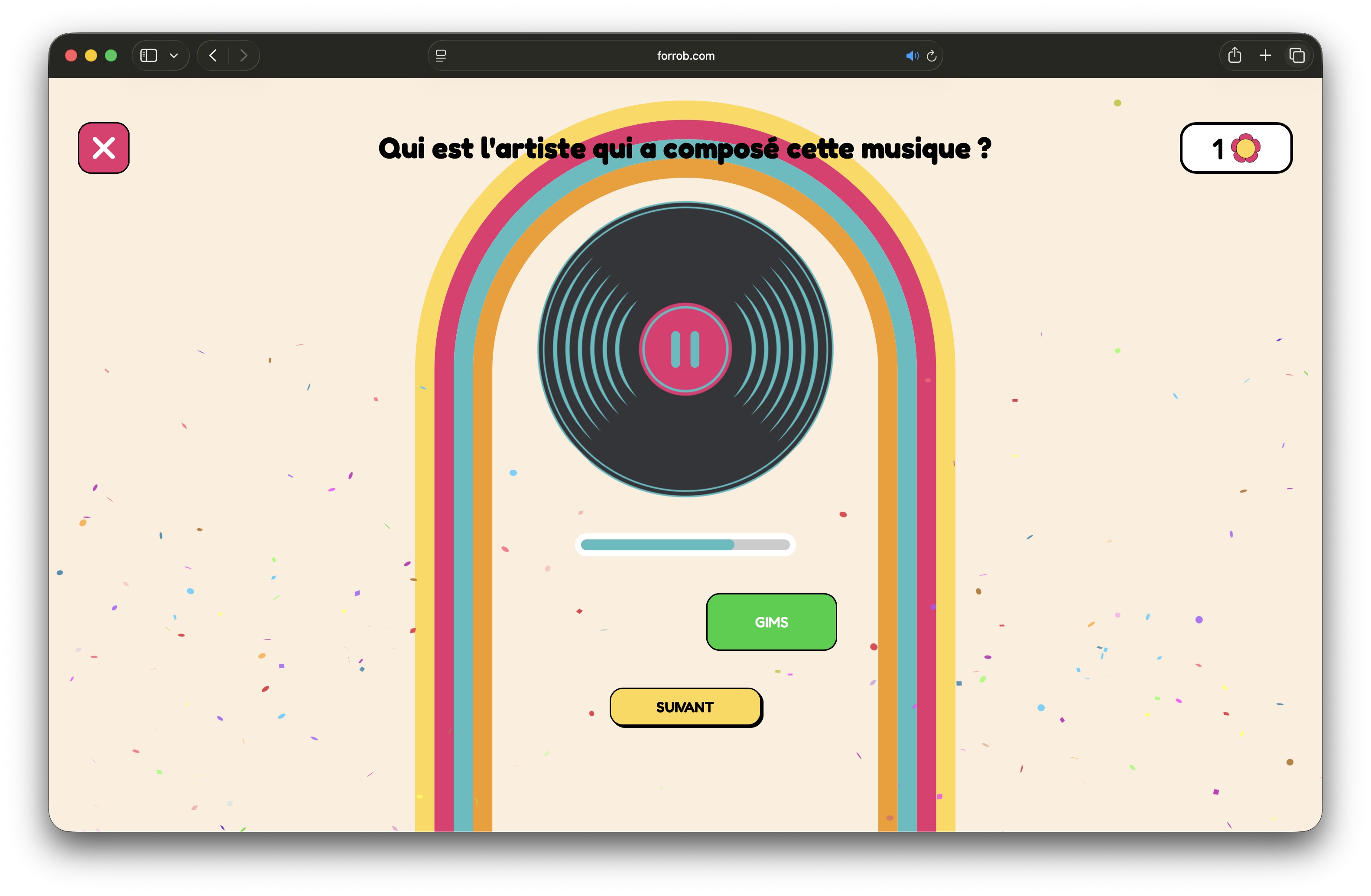 Capture d'écran de 'Blindtest'