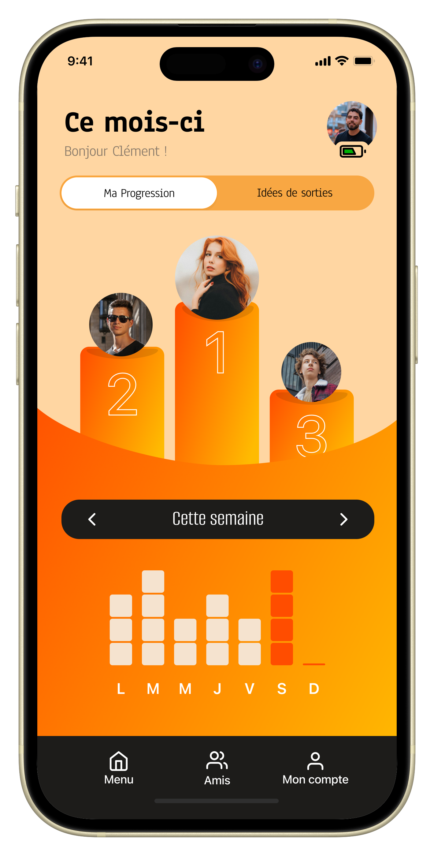 Téléphone avec l'application Sparky